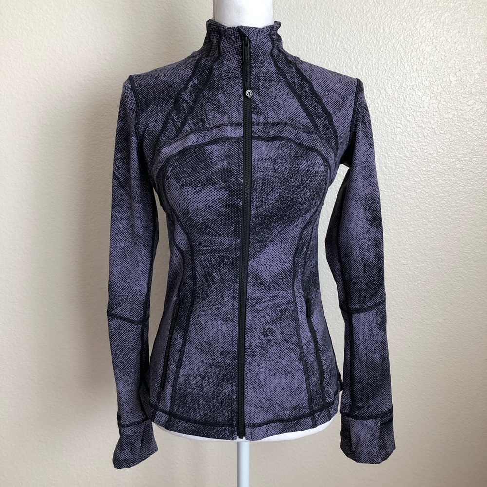 Lululemon define jacket purple pixel print zipper snake Quarz stretch zip up